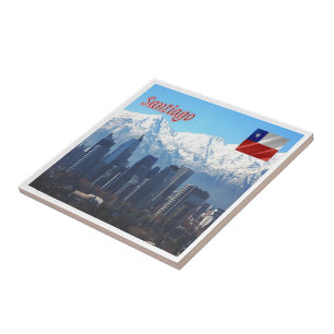 zCL018 SANTIAGO Skyline, Amerika Kakelplatta