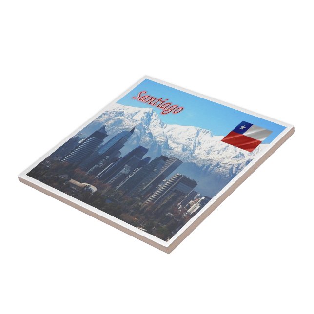 zCL018 SANTIAGO Skyline, Amerika Kakelplatta (Sidan)