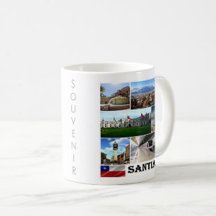 zCL021 SANTIAGO, Mosaic, Chile, Amerika. Kaffemugg