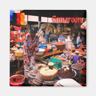 zCM003 CAMEROON, Mgjutdi market, Afrika, Fridge Magnet