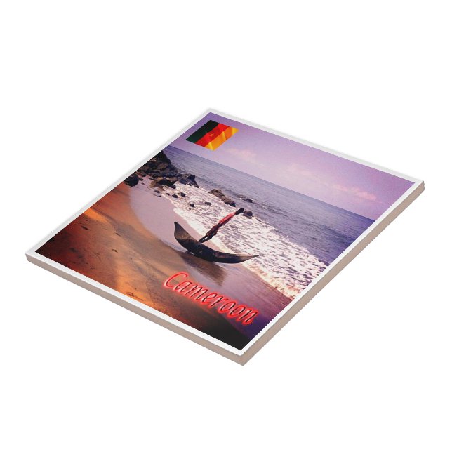 zCM009 CAMEROON Panorama, Afrika,panoramasstrand Kakelplatta (Sidan)