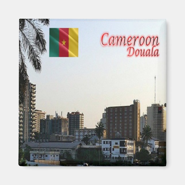 zCM019 DOUALA, Kamerun, Afrika, Fridge Magnet (Framsidan)