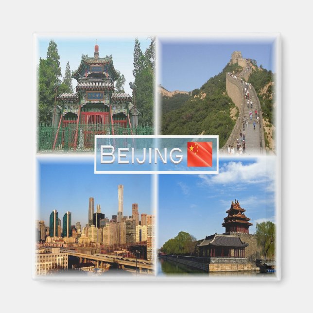 zCN003 BEIJINGN Underbar Wall Badaling, Asien, Fri Magnet (Framsidan)