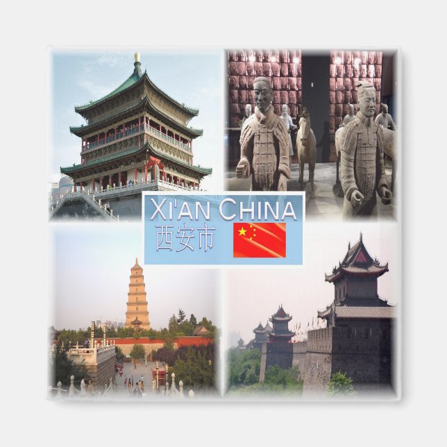 zCN005 TERRACOTTA Shaanxi, XI AN, Fridge Magnet (Framsidan)
