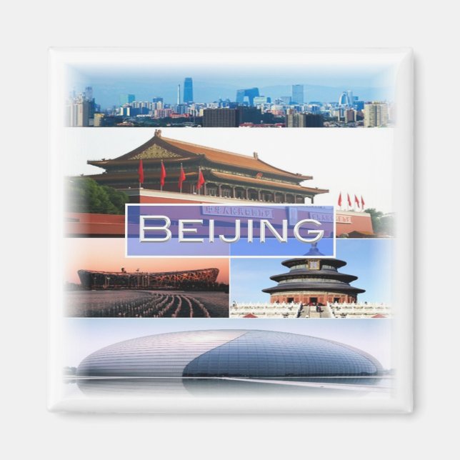 zCN009 BEIJING, China, Asien, Fridge Magnet (Framsidan)