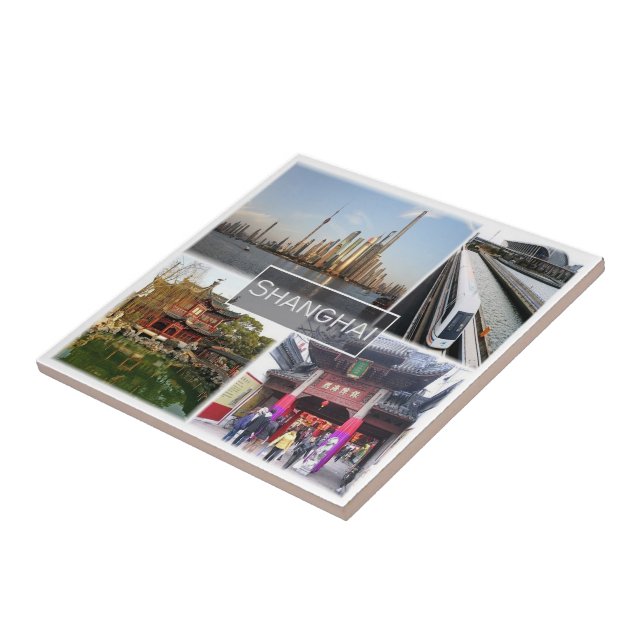 zCN012 SHANGHAI, China, Asien, Kakelplatta (Sidan)