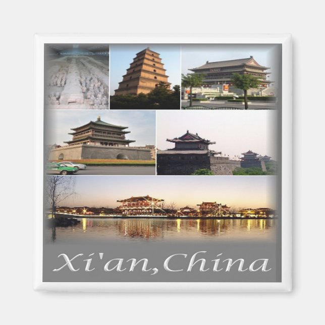 zCN014 XIAN CHINA & TERRACOTTA ARMY, Asia, Fridge Magnet (Framsidan)