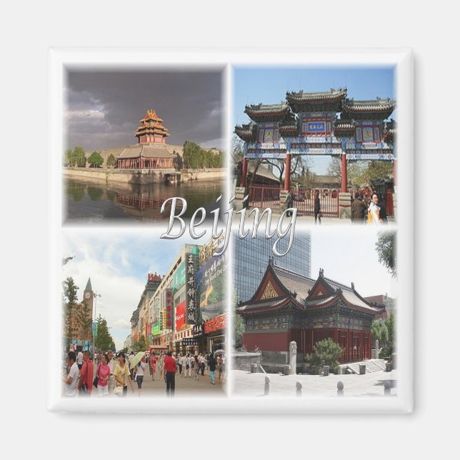zCN015 BEIJING, China, Asien, Fridge Magnet (Framsidan)