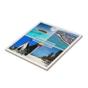 zCO003 SAN ANDRES, Mosaic, Colombia Kakelplatta