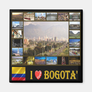 zCO004 BOGOTA' I Kärlek, Mosaic, Amerika, Fridge Magnet