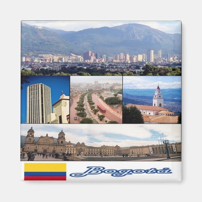 zCO011 BOGOTA', Colombia, Mosaic, Amerika, Fridge Magnet (Framsidan)