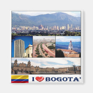 zCO012 BOGOTA' I Kärlek, Mosaic, Colombia, Fridge Magnet