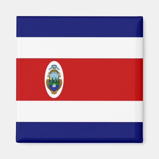 zCR001 COSTA RICA, FLAGGA, Amerika, Fridge Magnet (Framsidan)