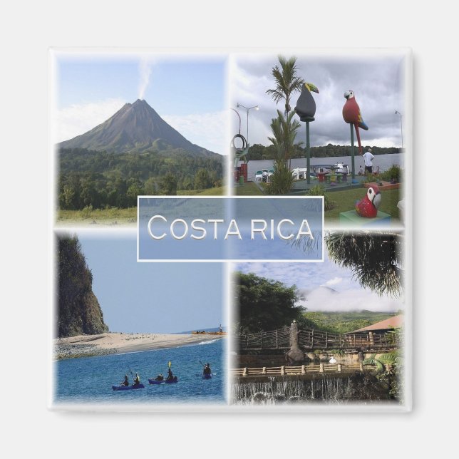zCR003 COSTA RICA, Mosaic, Amerika, Fridge Magnet (Framsidan)