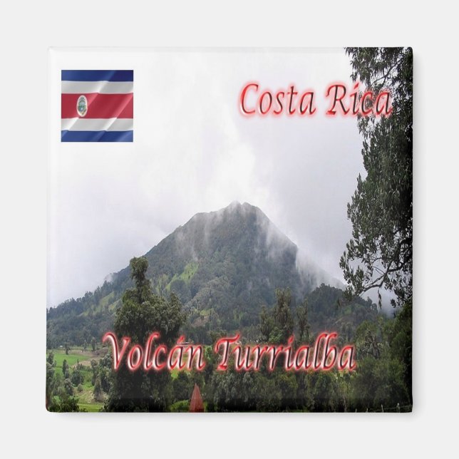 zCR005 COSTA RICA, Volcan Turrialba, Fridge Magnet (Framsidan)