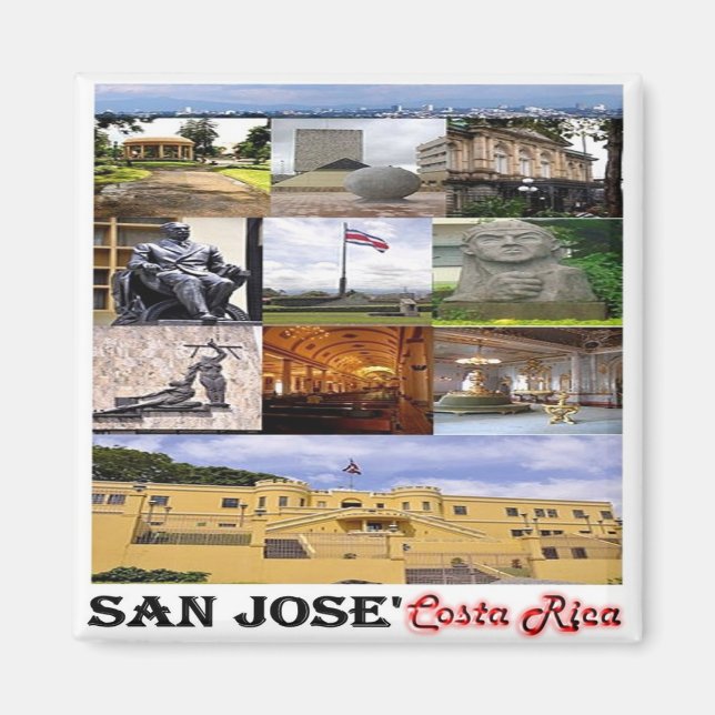 zCR012 SAN JOSE', Mosaic, Costa Rica, Fridge Magnet (Framsidan)