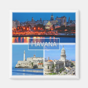 zCU003 HAVANA, Mosaic, Kuba, Amerika, Fridge Magnet