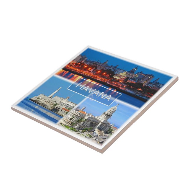 zCU003 HAVANA, Mosaic, Kuba, Amerika. Kakelplatta (Sidan)