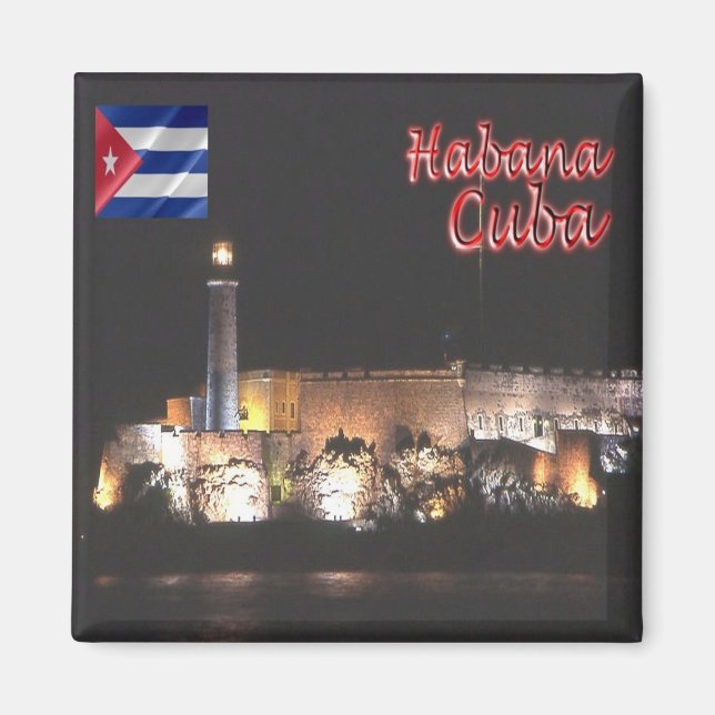 zCU007 HAVANA, fyr, Kuba, Amerika, Fridge Magnet (Framsidan)