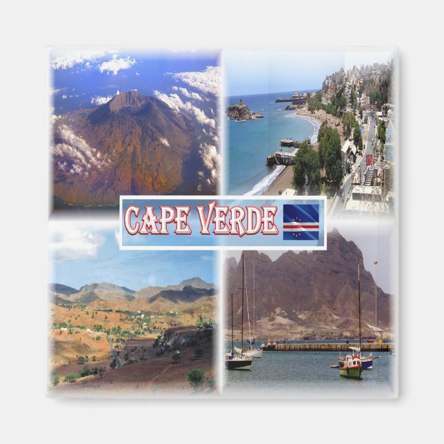 zCV0023 CAPE VERDE, Mosaic, Afrika, Fridge Magnet (Framsidan)
