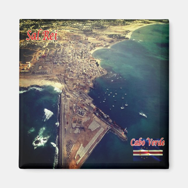 zCV019 SAL REI, Kap Verde, Fridge Magnet (Framsidan)