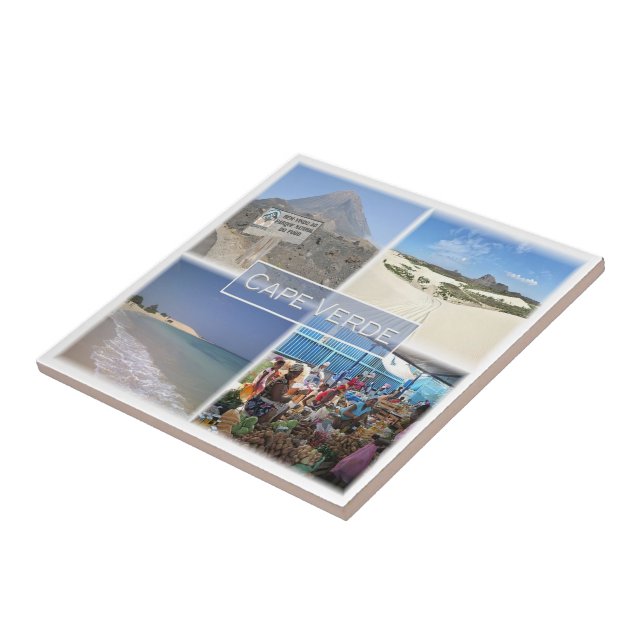 zCV24 CAPE VERDE, Mosaic, Afrika, Fridge Kakelplatta (Sidan)