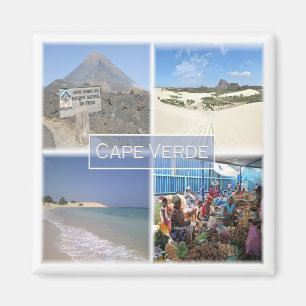 zCV24 CAPE VERDE, Mosaic, Afrika, Fridge Magnet