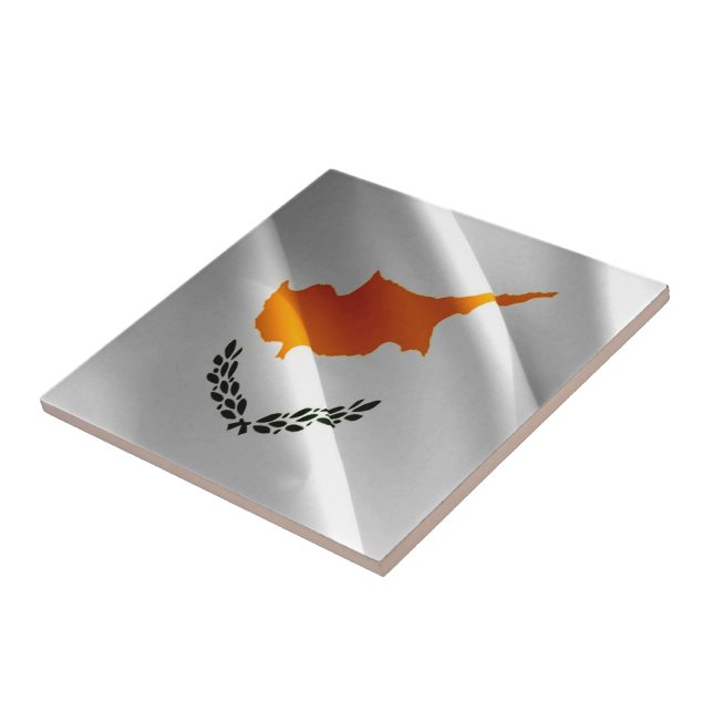 zCY002 med CYPRIOT FLAG, Cypern. Kakelplatta (Sidan)