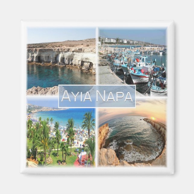 zCY004 AYIA NAPA Cyprus - Fridge Magnet (Framsidan)