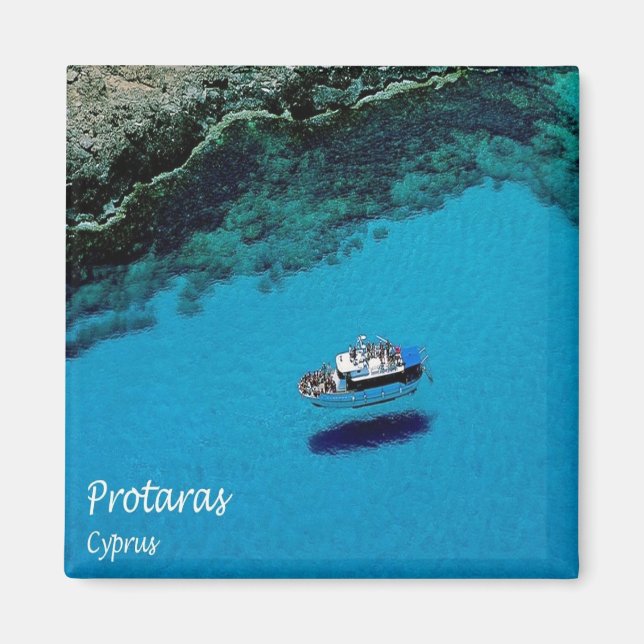 zCY007 PROTARAS Cyprus, Fridge Magnet (Framsidan)