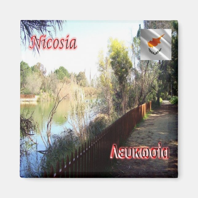 zCY019 NICOSIA Athalassa Park, Cypern Kylskåp Magnet (Framsidan)