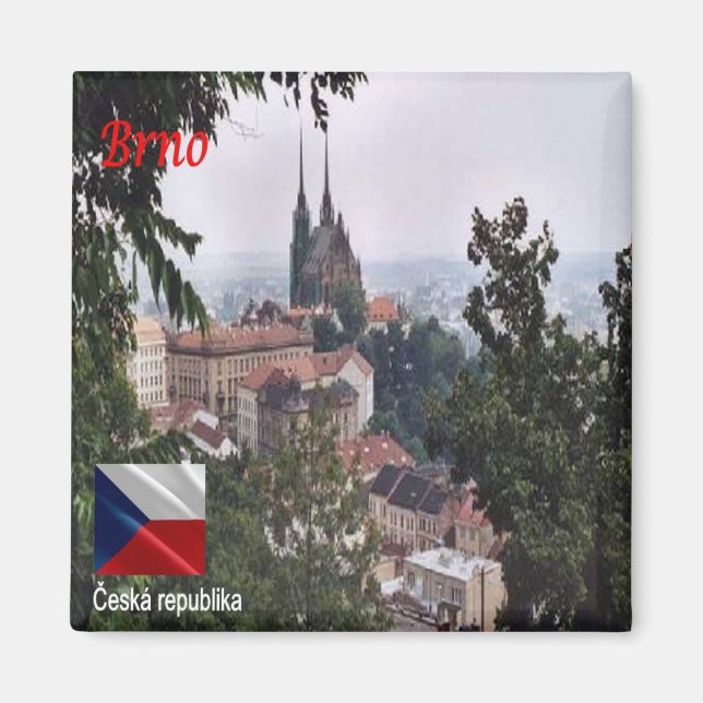 zCZ007 BRNO Czech Republic, Fridge Magnet (Framsidan)