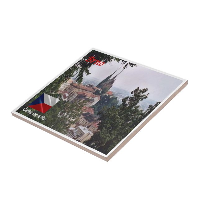 zCZ007 BRNO Tjeckien Kakelplatta (Sidan)