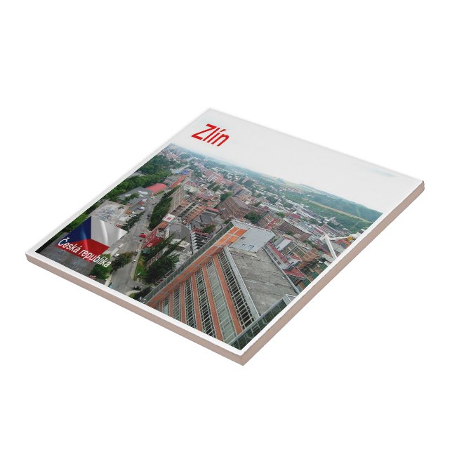 zCZ008 ZLÍN Tjeckien Kakelplatta (Sidan)