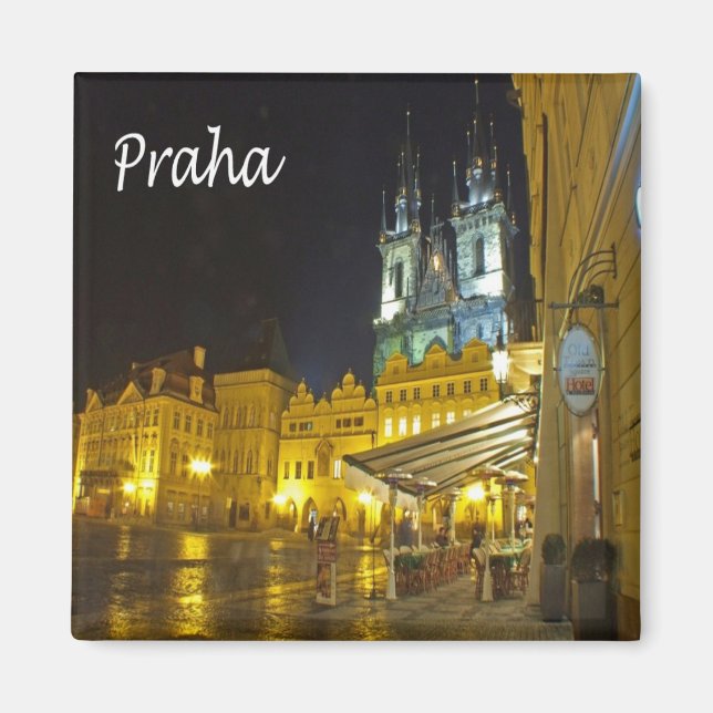 zCZ010 PRAGUE Tjeckien - Fridge Magnet (Framsidan)