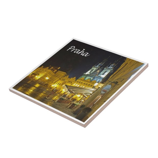 zCZ010 PRAGUE Tjeckien, Kakelplatta (Sidan)