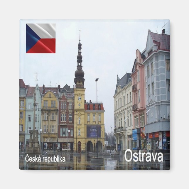 zCZ012 OSTRAVA Tjeckien, Fridge Magnet (Framsidan)