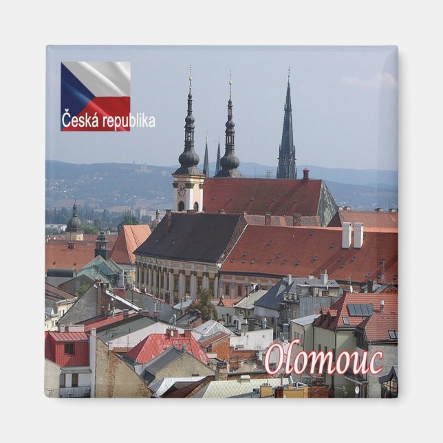 zCZ013 OLOMOUC Tjeckien, Fridge Magnet (Framsidan)