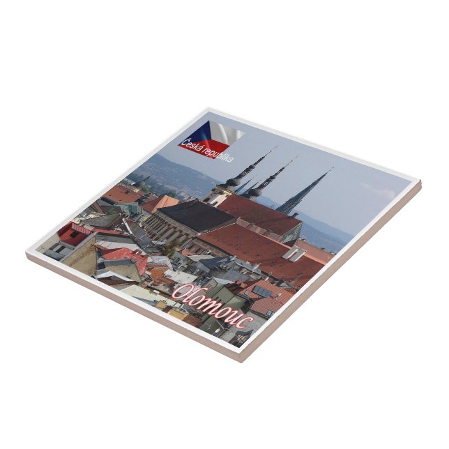 zCZ013 OLOMOUC Tjeckien Kakelplatta (Sidan)