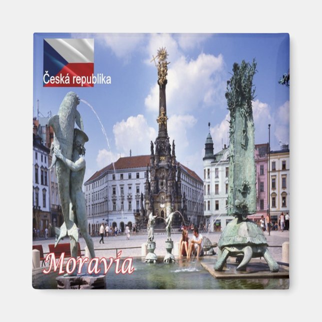 zCZ014 MORAVIA Tjeckien, Fridge Magnet (Framsidan)