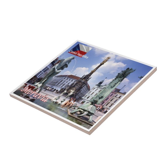 zCZ014 MORAVIA Tjeckien, Kakelplatta (Sidan)