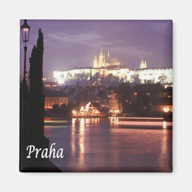 zCZ022 PRAGUE Tjeckien - Fridge Magnet (Framsidan)