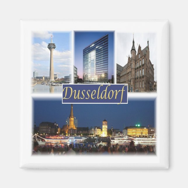 zDE008 DUSSELDORF, Tyskland, Europa, Fridge Magnet (Framsidan)