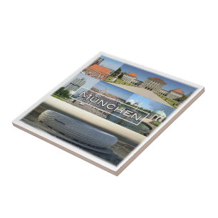 zDE012 MUNICH MÜNCHEN, mosaic, Tyskland, Kakelplatta