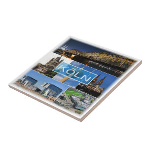 zDE013 COLOGNE KÖLN Tyskland, Kakelplatta