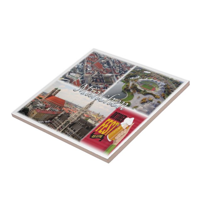 zDE015 MUNICH MÜNCHEN Tyskland, Kakelplatta (Sidan)