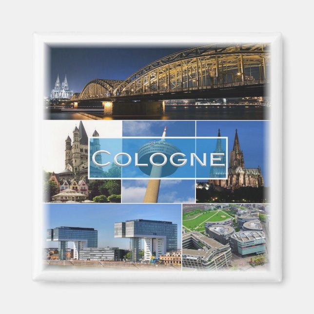 zDE016 COLOGNE KÖLN Tyskland - Fridge Magnet (Framsidan)