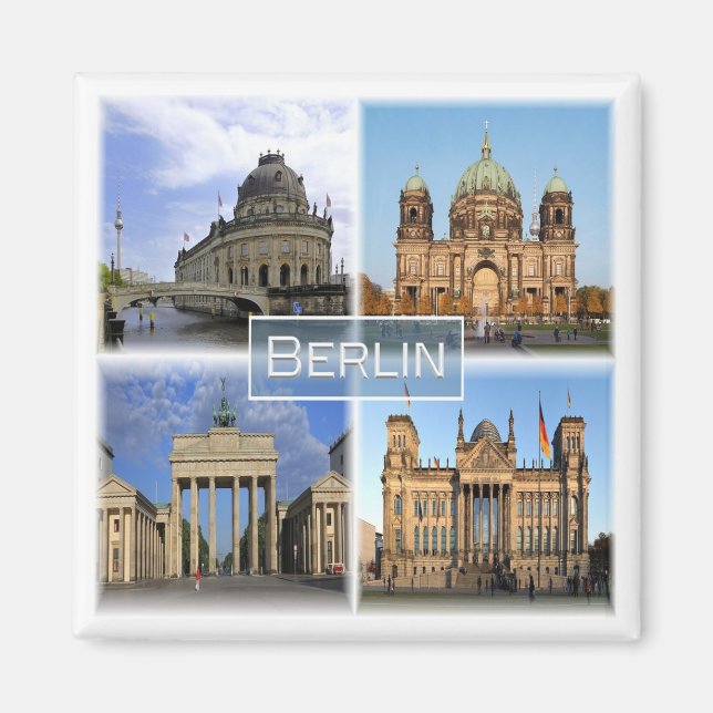 zDE018 BERLIN Tyskland, Fridge Magnet (Framsidan)