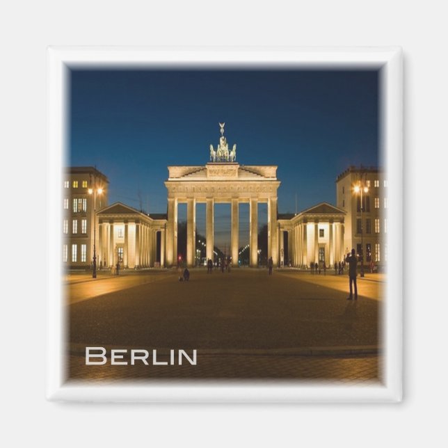 zDE019 BERLIN Brandenburger Tor Tyskland - Fridge Magnet (Framsidan)