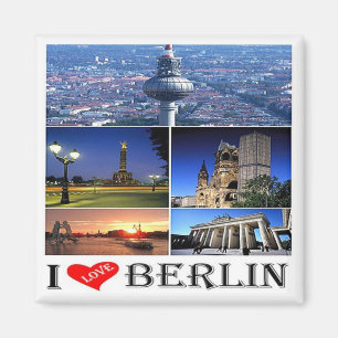 zDE020 BERLIN I KÄRLEK Tyskland, Fridge Magnet